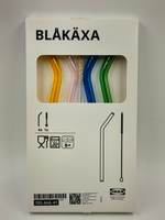 IKEA стеклянные трубочки для коктейлей, 4 шт
