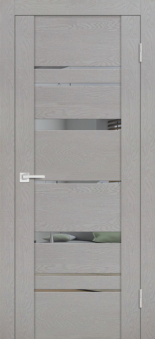 Дверь PST-2 / Цвет серый ясень / Зеркало тонированное / Двери PROFILO PORTE