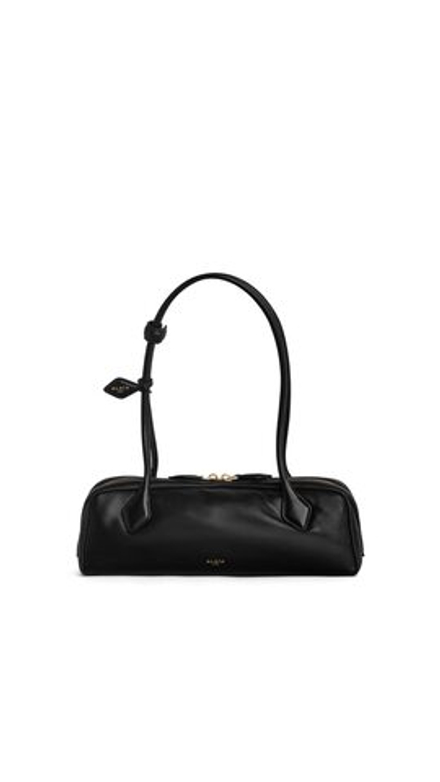 ALAÏA СРЕДНЯЯ СУМКА LE TECKEL ИЗ МЯГКОЙ КОЖИ, ЧЕРНЫЙ