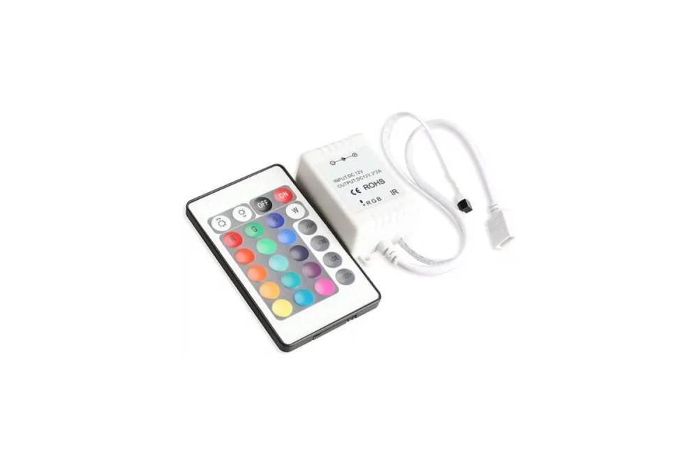 Инфракрасный контроллер LED RGB 24 кнопки, 2А IP20 SBL-RGB-28