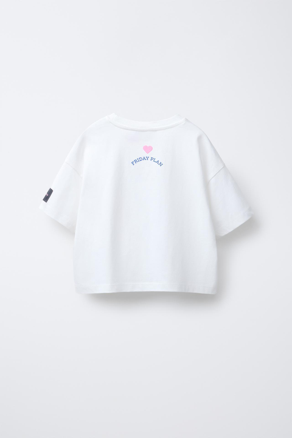 ZARA ФУТБОЛКА С ПРИНТОМ STITCH & ANGEL © DISNEY, БЕЛЫЙ