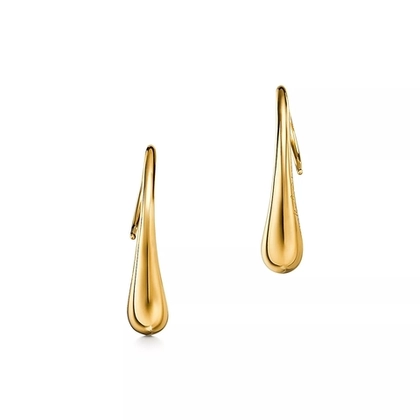 Серьги из жёлтого золота 18k,Tiffany 💠 Teardrop - Elsa Peretti - В наличии