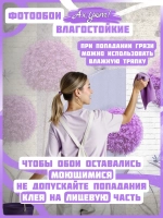 3D Фотообои Розовые одуванчики и белые кирпичи