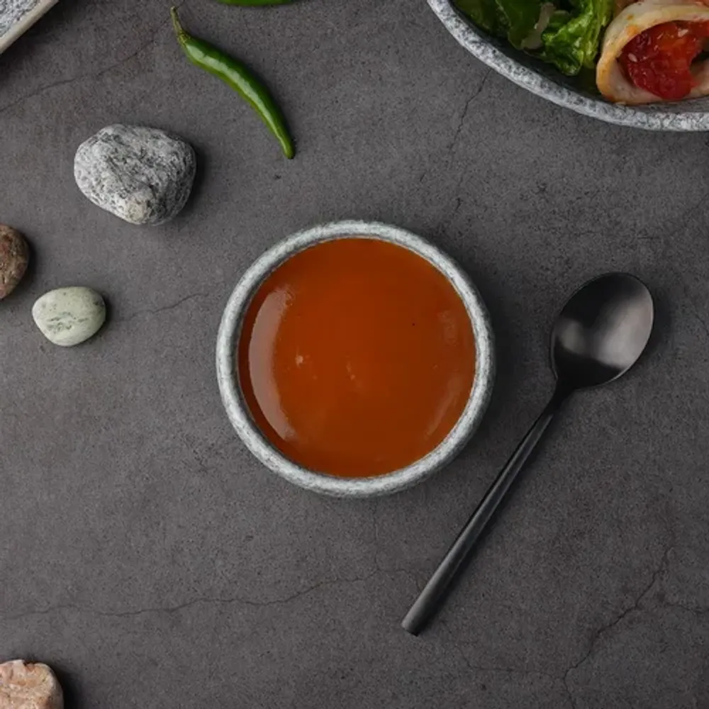 Соусник 70 мл d 9,2 см h2,5 см круглый фарфор Stone Untouched Taiga P.L. Proff Cuisine [1]