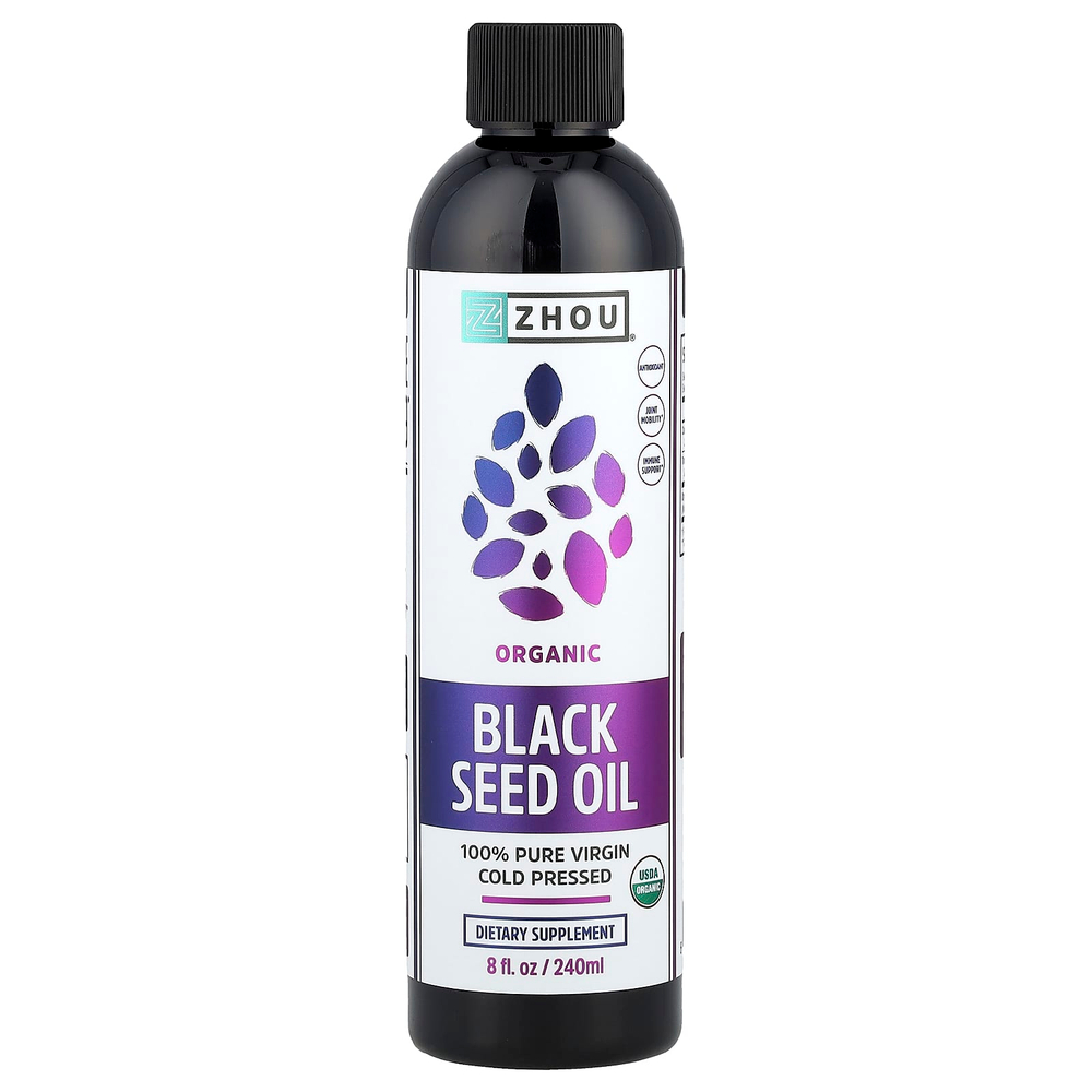 Zhou Nutrition, Органическое масло черного тмина, 240 мл (8 жидк. унц.)