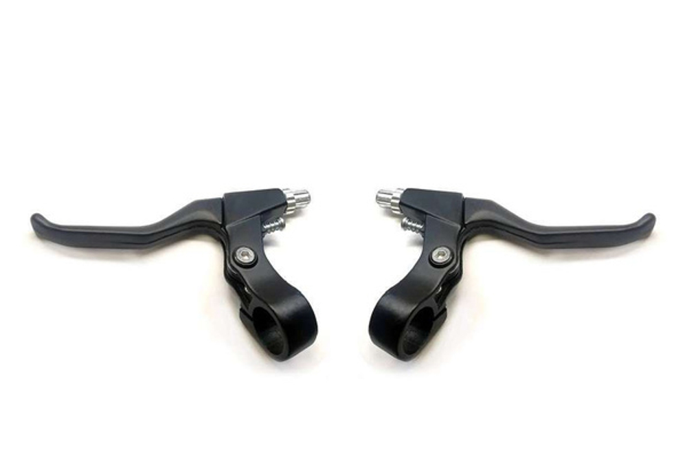 Ручки тормозные для V-brake, черные, под 2 пальца, полностью алюм.BL-239
