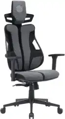 Кресло Cactus CS-CHR-DUO серый/черный с подголов. крестов. сталь пластик черный