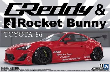 Сборная модель 1/24 Aoshima ZN6 Toyota 86 '12 Greddy & Rocket Bunny Enkei ver.