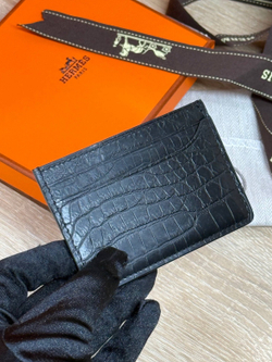 Картхолдер Hermes из кожи крокодила