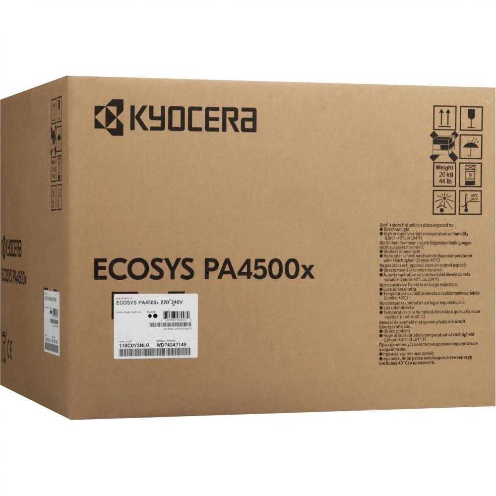 Принтер лазерный Kyocera Ecosys PA4500x (110C0Y3NL0) A4 белый
