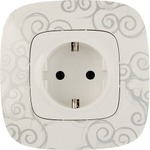 Розетка Legrand Valena Allure с лицевой панелью белая (автоматические клеммы) 753721