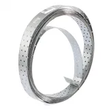 Лента перфорированная монтажная, 2 мм, LM 5см х 10 м, отвер. 4.5-5 мм, цинк Сибртех — фото 1