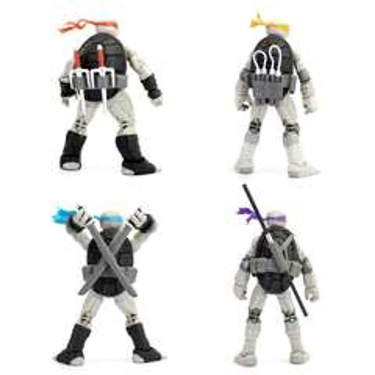 Набор фигурок BST AXN: Teenage Mutant Ninja Turtles (IDW Comic Black & White) (SDCC 2023 Exc)