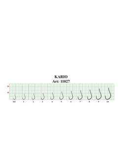 Крючок рыболовный KAIRYO 11027 с ушком №3