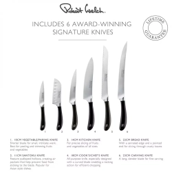 Набор кухонных ножей 6шт Robert Welch Signature knife