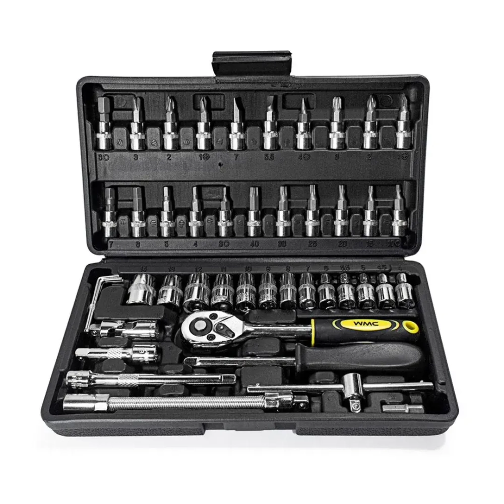 Набор инструментов 46пр. 1/4''(6гр.) (4-14мм) WMC TOOLS WMC-2462-5(New)