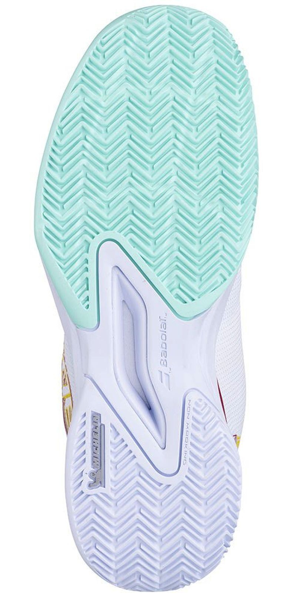 Детские  кросовки для Padel Babolat Jet Premura 2 JR - white/red dahlia