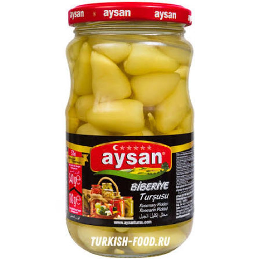 Перец длинный острый маринованный ТМ Aysan 340 гр стб
