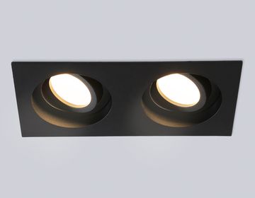 Встраиваемый поворотный точечный светильник 2*GU5.3 TN102760/2 BK черный TECHNO SPOT Standard Tech Ambrella