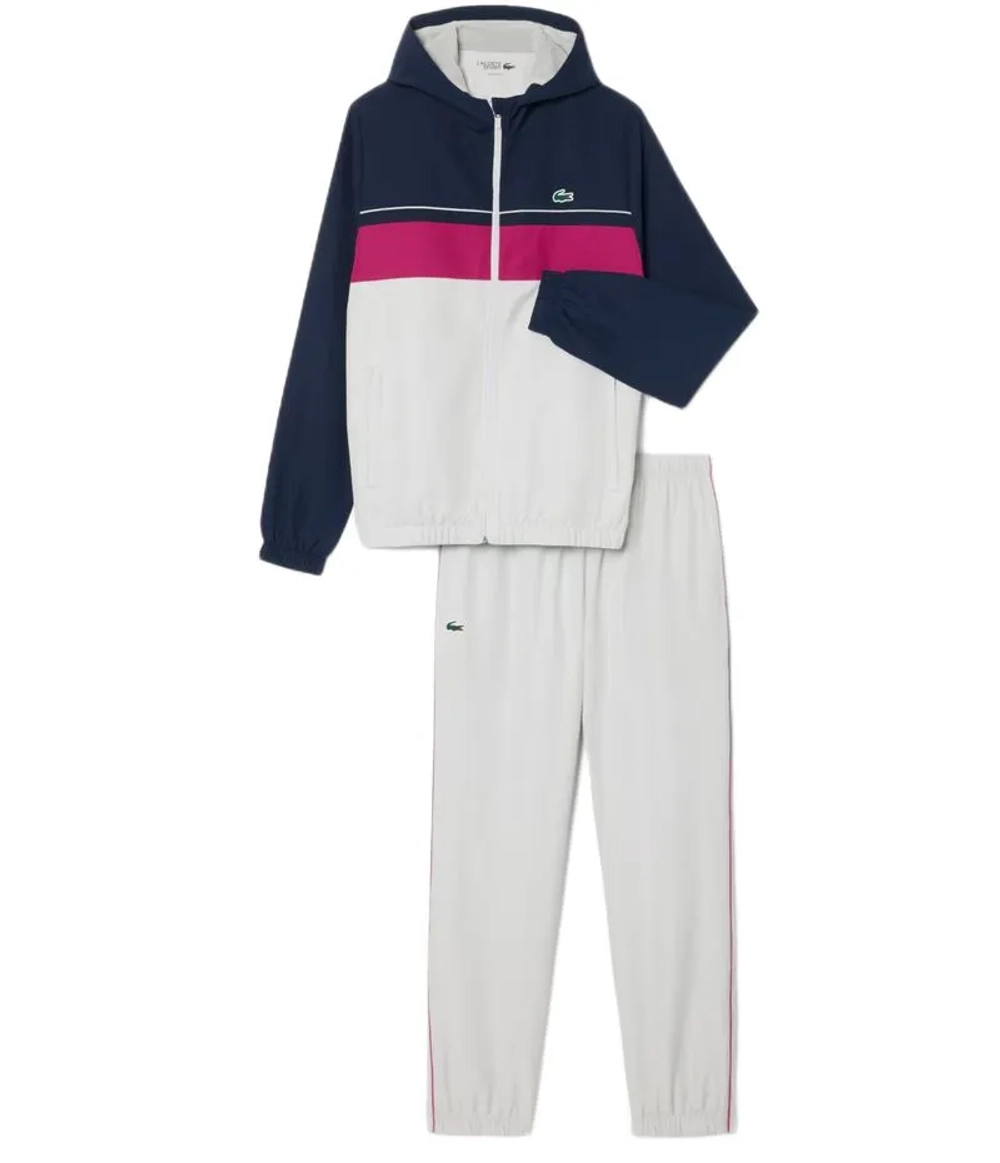 Men's Спортивный костюм Lacoste Diamond Taffeta Sport - grey/navy blue/fuchsia pink