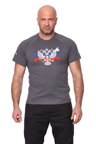 Футболка 7.62 Russian Federation(РФ) (хлопок, серый) 7TS-07GR