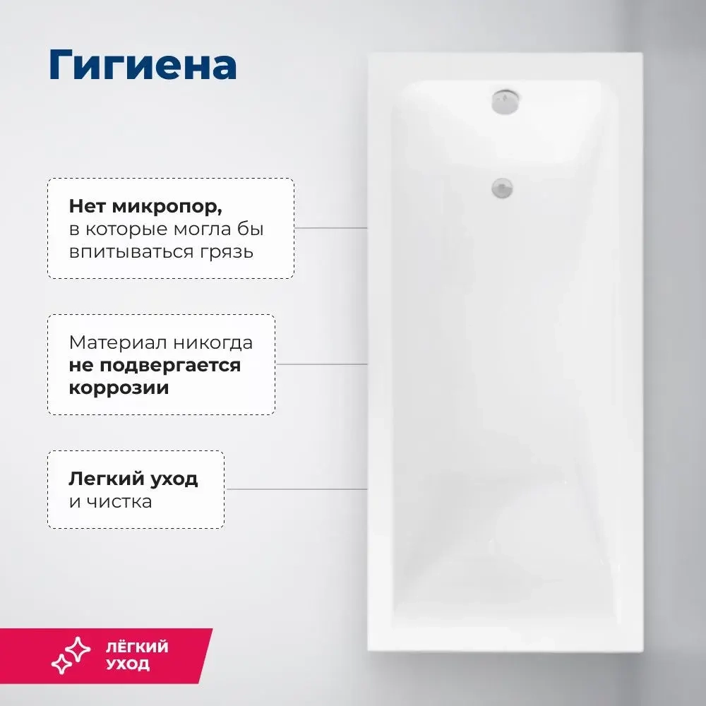 Акриловая ванна Aquanet Bright 180x80 (с каркасом)