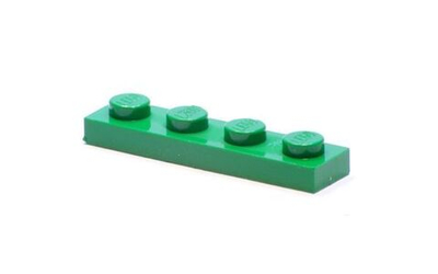 Lego Плитка 1x4 (зеленая) 371028