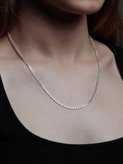 Цепочка Нонна серебряная с серебрением, ширина 3,7 мм