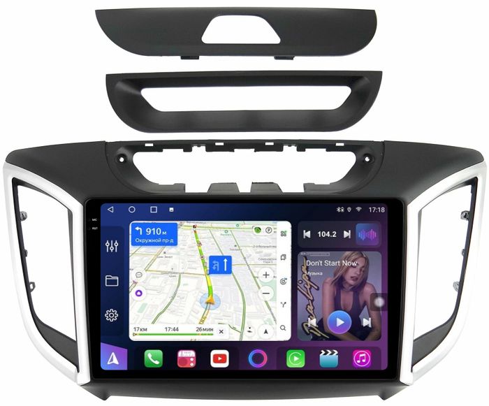 Магнитола для Hyundai Creta 1 2016-2021 - FarCar BM9-2K-8004-9 монитор 9.5" 2K QLED на Android 14, Быстрая, CarPlay, 4G SIM-слот
