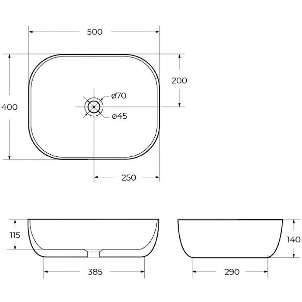 Раковина-чаша BelBagno 50 BB1302 Белая