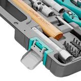 Набор инструментов, 1/2", 1/4", CrV, 12 гранные головки, пластиковый кейс, 76 предметов Stels — фото 6