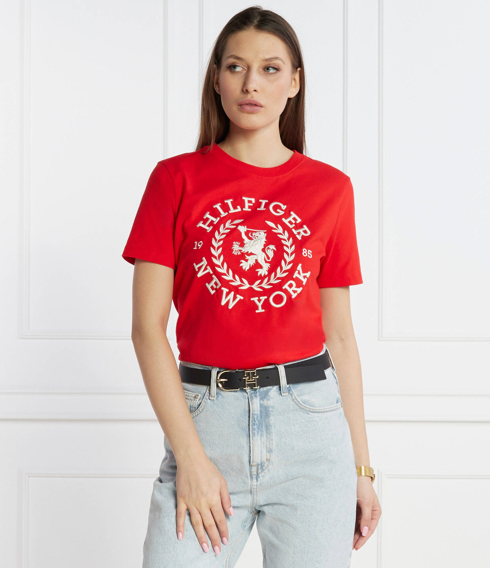 Футболка REG CREST C-NK TEE SS Tommy Hilfiger - красный(WW0WW41058)