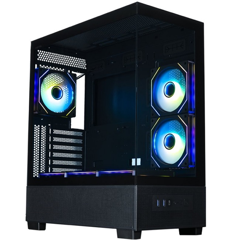 Корпус Midi-Tower XASTRA Q500 6ARGB-C10-UC, E-ATX, черный (Q500-6FM12A-C10-UC)
