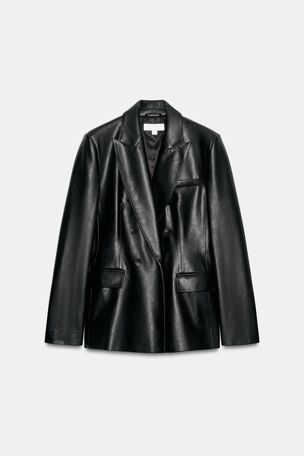 ZARA ДВУБОРТНЫЙ БЛЕЙЗЕР, ЧЕРНЫЙ