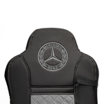 Чехлы Mercedes AXOR после 2014 года Высокие сиденья (экокожа, черный, серая вставка)