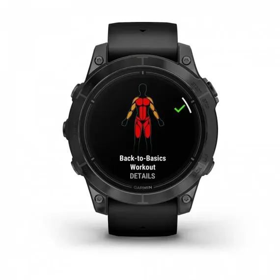 Garmin epix Pro (Gen 2) Standard Edition 47 мм, серый, черный ремешок