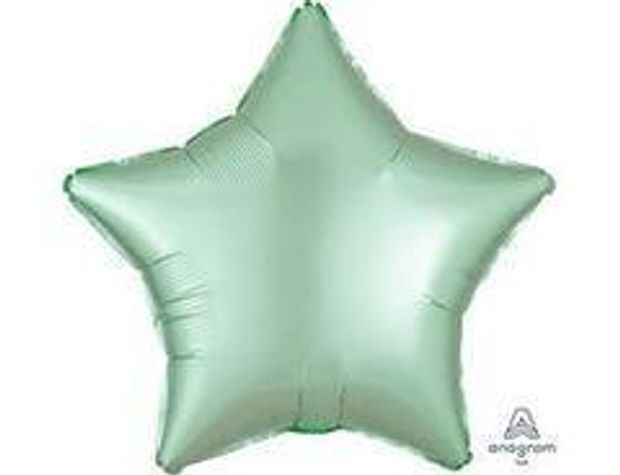 АN Шар Звезда 19"/48 см, Сатин Mint Green (Мятный) (БГ-15)