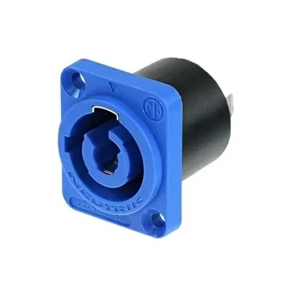 Neutrik NAC3MPA-1-WOT панельный разъем PowerCon, гнездо, входной (синий), 20A/250В, без изолирующих