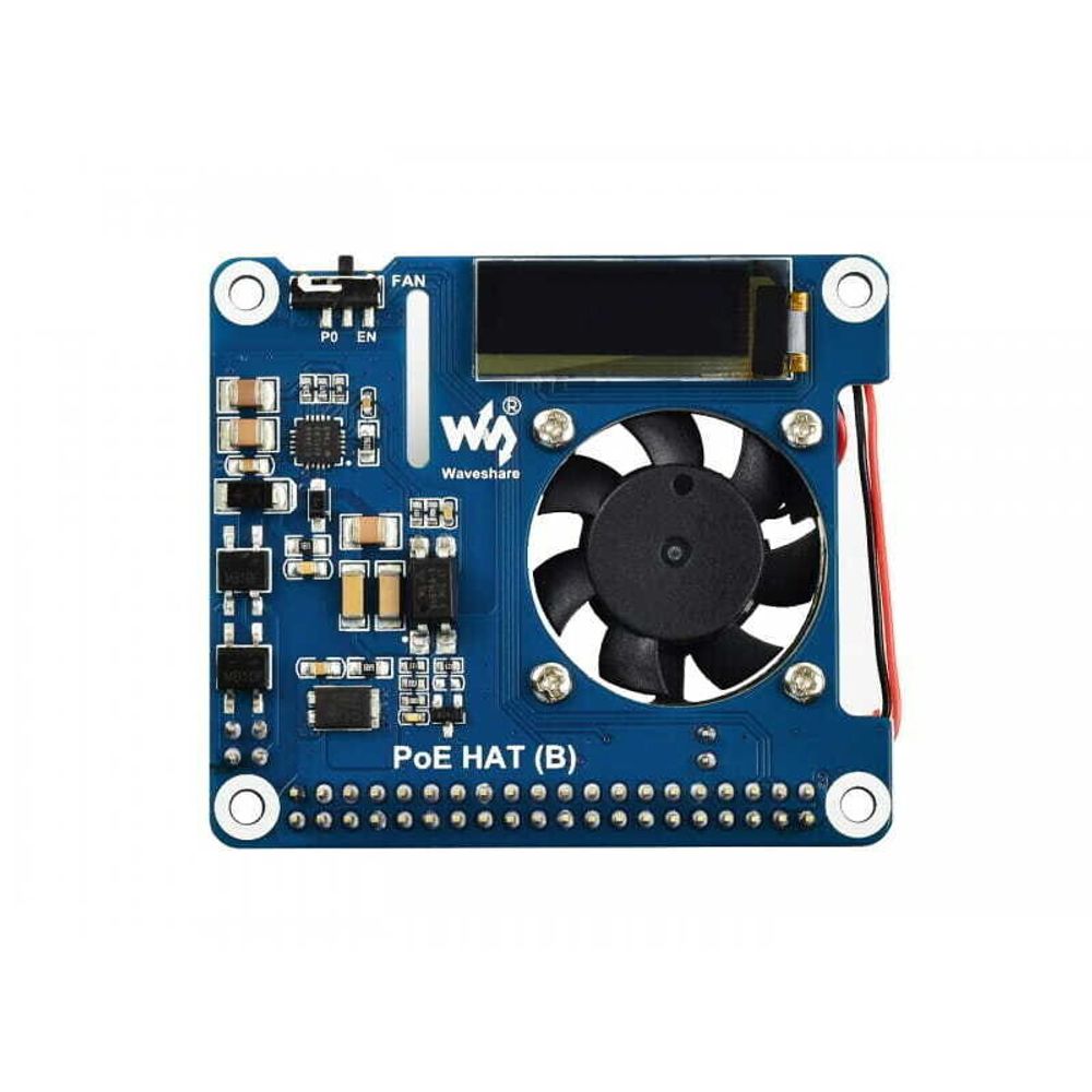 Модуль расширения Power over Ethernet (B) для Raspberry Pi 3B + / 4B (стандарт PoE 802.3af) Модуль расширения Power over Ethernet (B) для Raspberry Pi 3B + / 4B (стандарт PoE 802.3af)