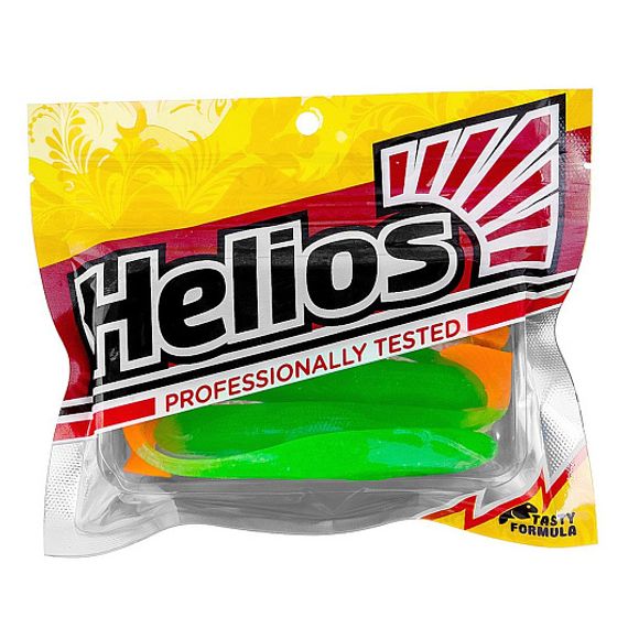 Виброхвост Jumbo 4,95'/12.5 см Lime & Orange 5шт. (HS-7-020) Helios