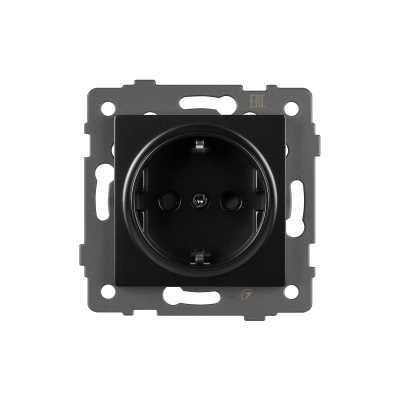 Механизм электрической розетки SCT-MEU1-PL-BK-V (250V, 16A) (Arlight, -)