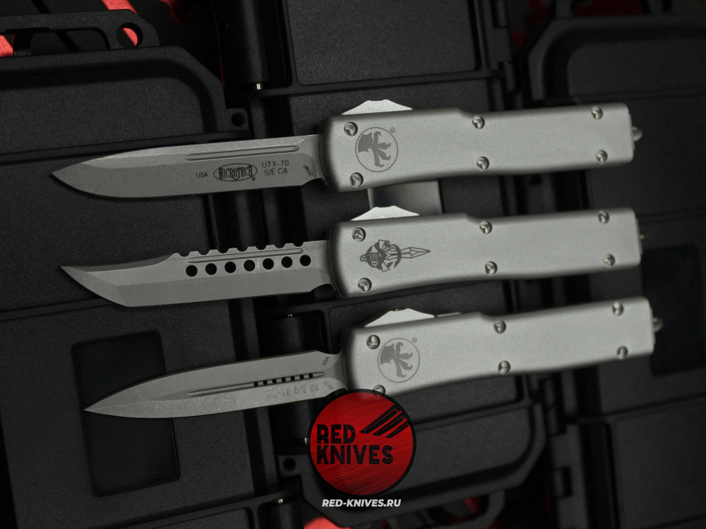 Нож Microtech UTX-70 A+++ Standard S/E - серый апокалиптик