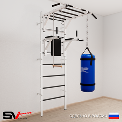 Шведская стенка Sv Sport усиленная 6432 (Турник рукоход/Брусья/Трапеция/Цепь/Мешок 22кг)