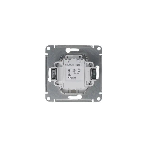 Выключатель одноклавишный с подсветкой Systeme Electric Glossa Платина GSL001213