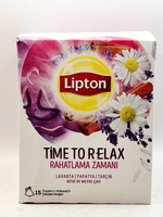 Lipton Чай травяной Time To Relax "Время для отдыха" 15 пирамидок, 22,5 г (Турция)