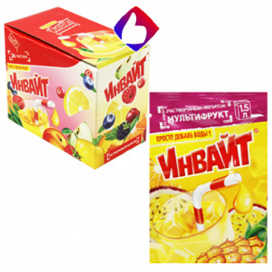 Растворимый напиток Invite Мультифрукт 12г*24шт