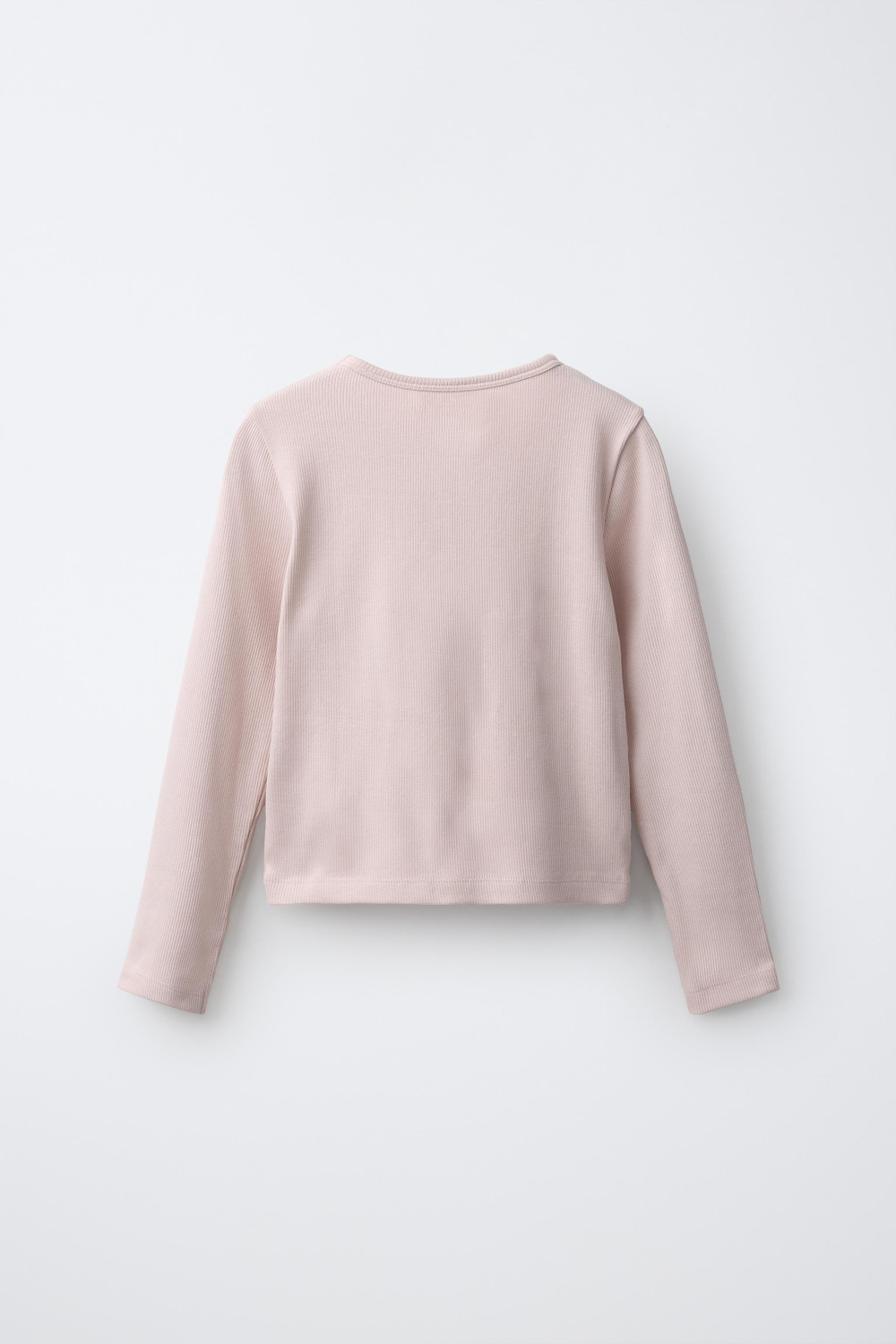 ZARA ФУТБОЛКА В РУБЧИК С ВЫШИВКОЙ И ЖЕМЧУЖИНАМИ, РОЗОВЫЙ