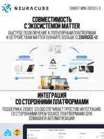 Двухканальный Zigbee выключатель SONOFF MINI-ZB2GS-L-E (Работает с Алисой, Нейтраль не требуется)