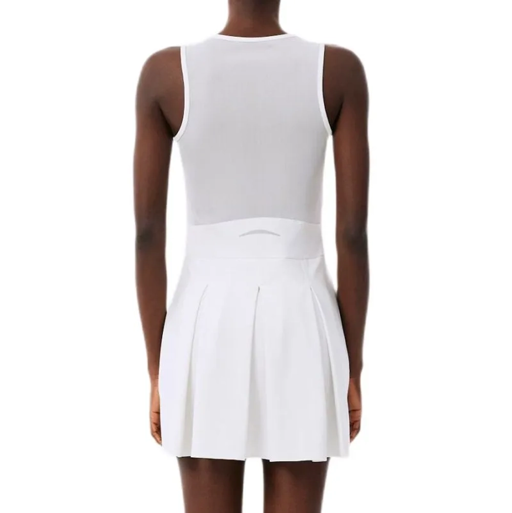 Теннисное платье Lacoste Dual Fabric Pleated Stretch Tennis - white