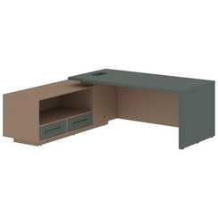 Стол руководителя с тумбой VCT 2119(L)  2100х1900х750 VELION